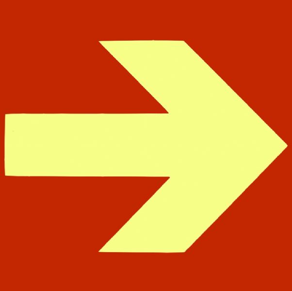 Brandschutzzeichen Symbol Pfeil rechts/links