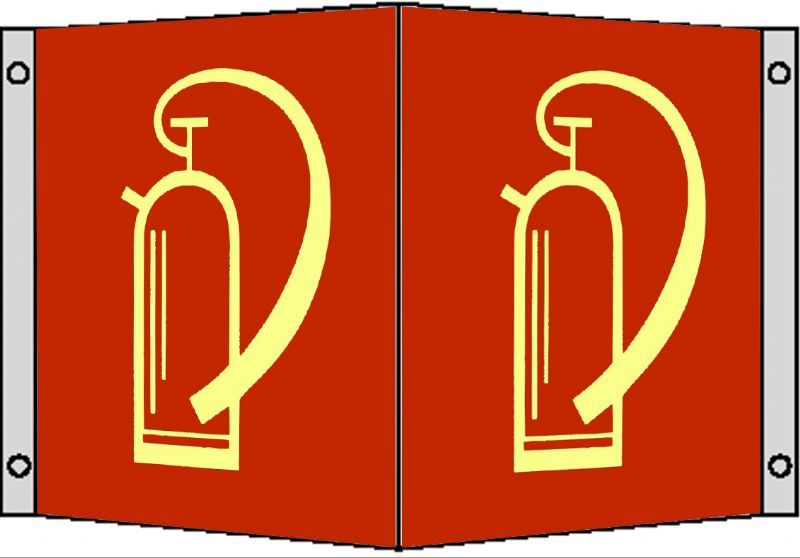 Brandschutzzeichen 3-D Symbol Feuerlöscher