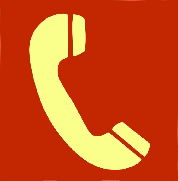 Brandschutzzeichen Symbol Telefon
